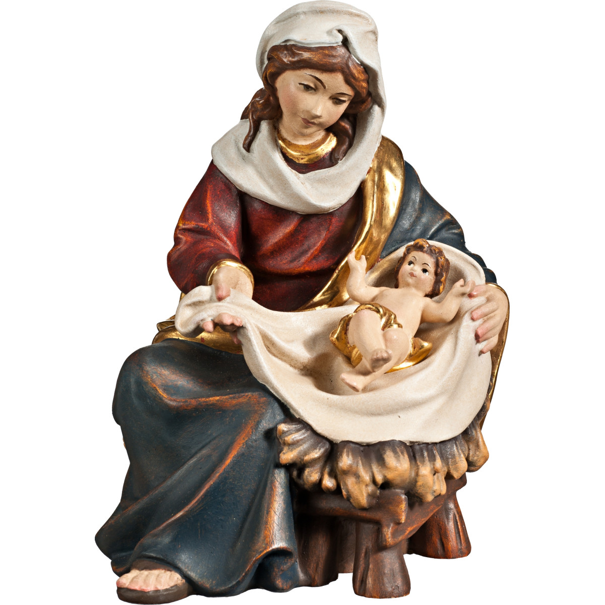 María sentada con Niño Jesús